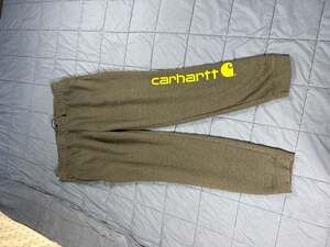 Carhartt Loose Fit Midweight Logo Graphic Sweatpants Dark Olive